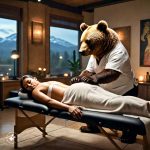 Bear gives massage